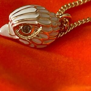 Kurt Geiger London White Eagle Head Necklace Rare NWT
